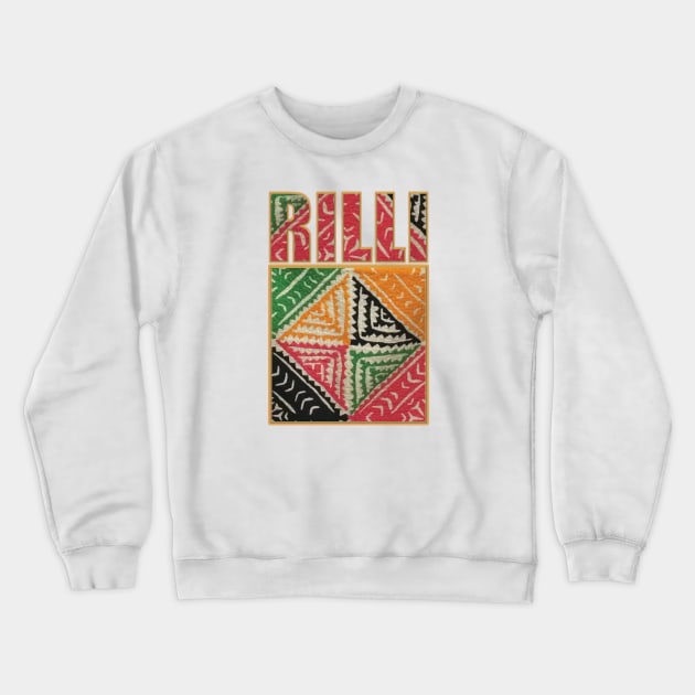 Rilli Quilt Pattern Crewneck Sweatshirt by murshid